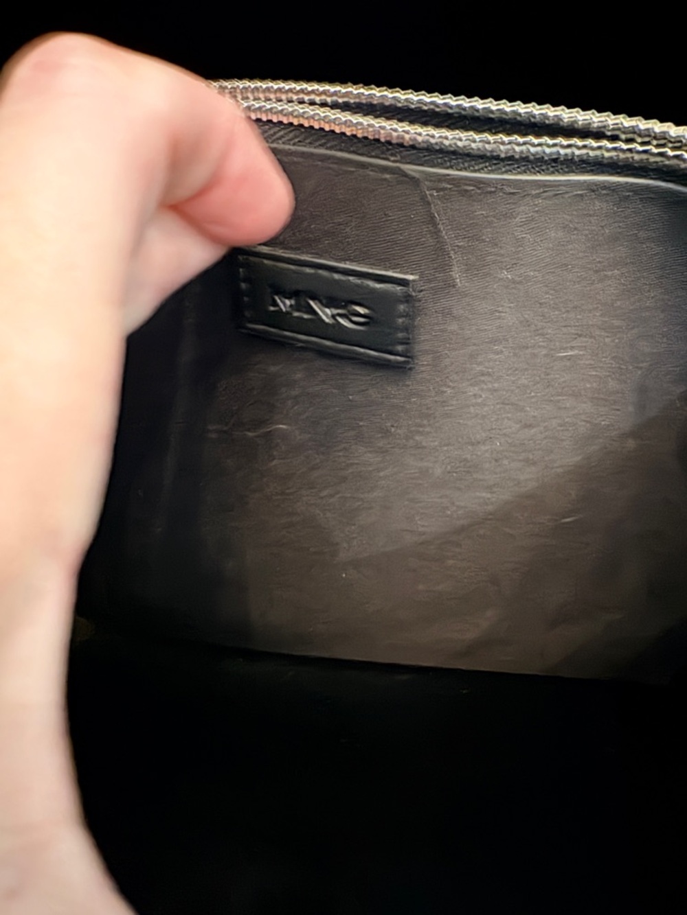 MANGO Black Leather Tote Bag - Minimal Shoulder Bag - Picture 2 of 8